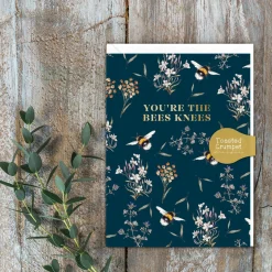 Toasted Crumpet You're the Bees Knees - Bees Noir - Greetings Card