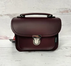 Zatchels Handmade Leather Luna Marsala Red Small Handbag