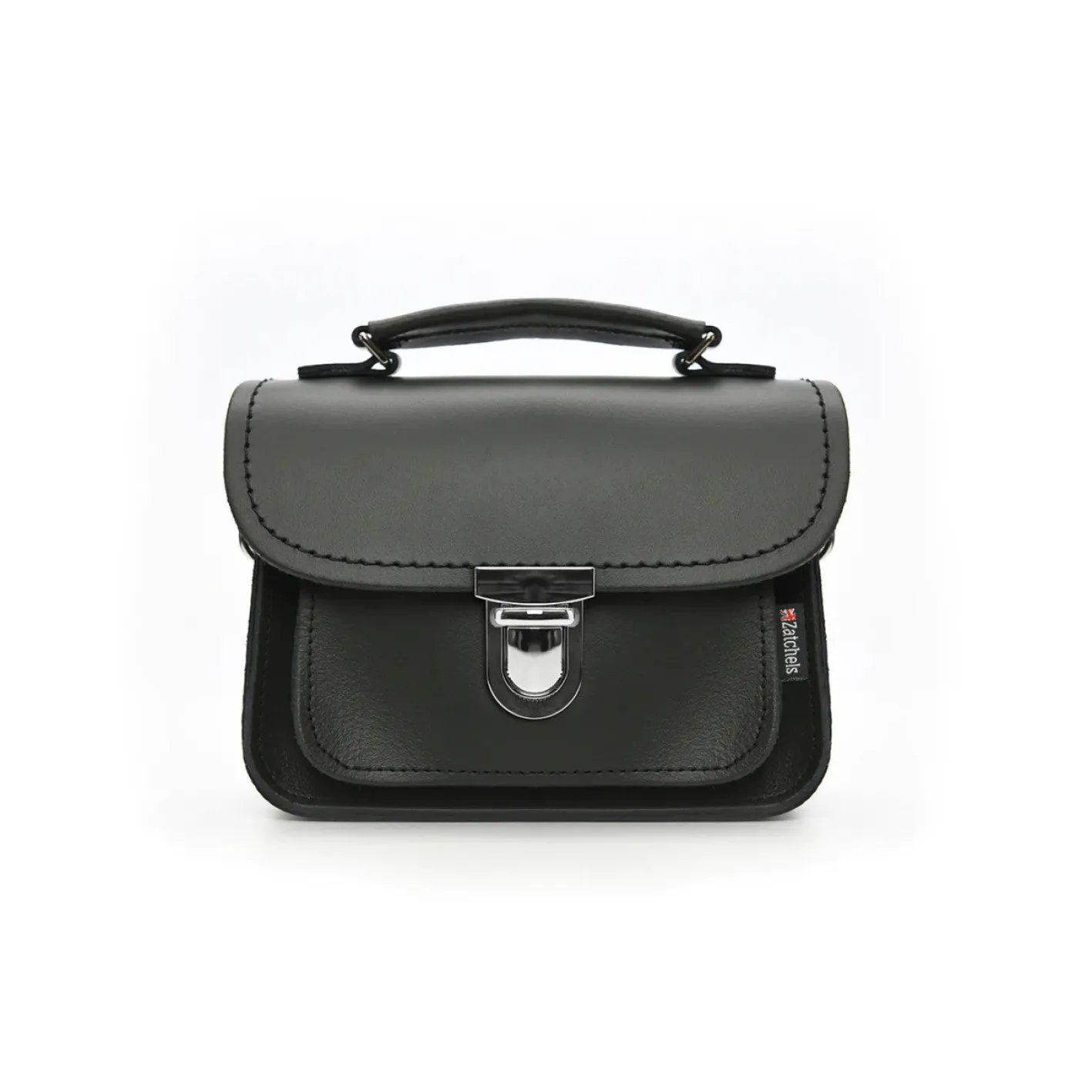 Zatchels Handmade Leather Luna Ivy Green Small Handbag