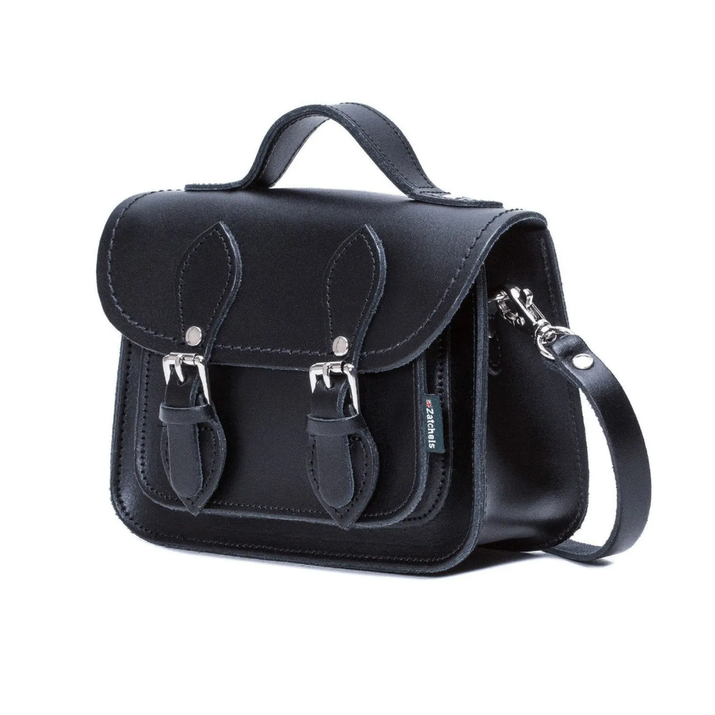 Zatchels Handmade Leather Micro Satchel - Navy