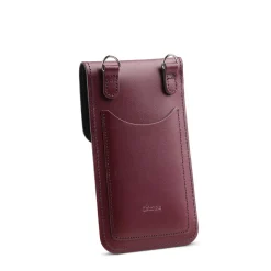 Zatchels Handmade Leather Phone Pouch - Marsala Red