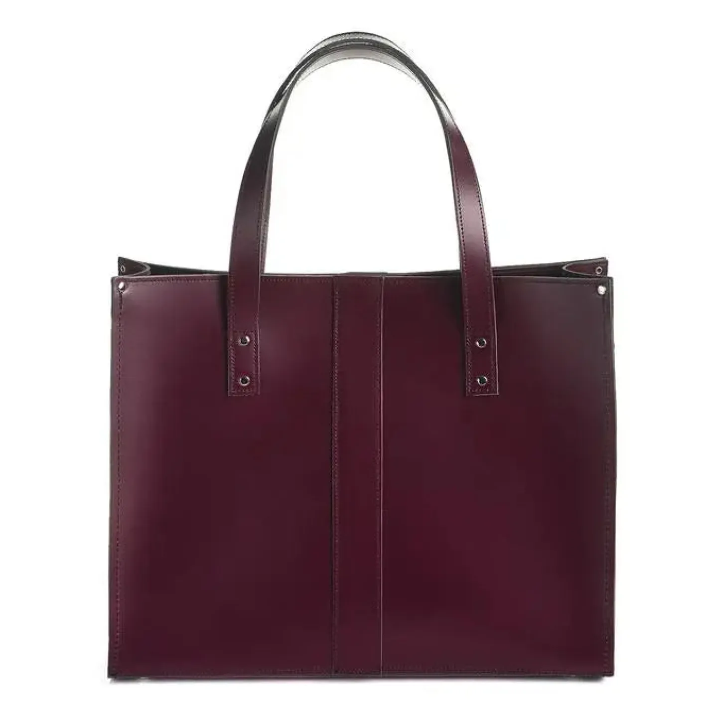 Zatchels Handmade Leather Shopper - Marsala Red
