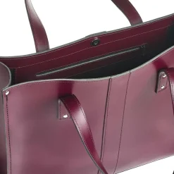 Zatchels Handmade Leather Shopper - Marsala Red