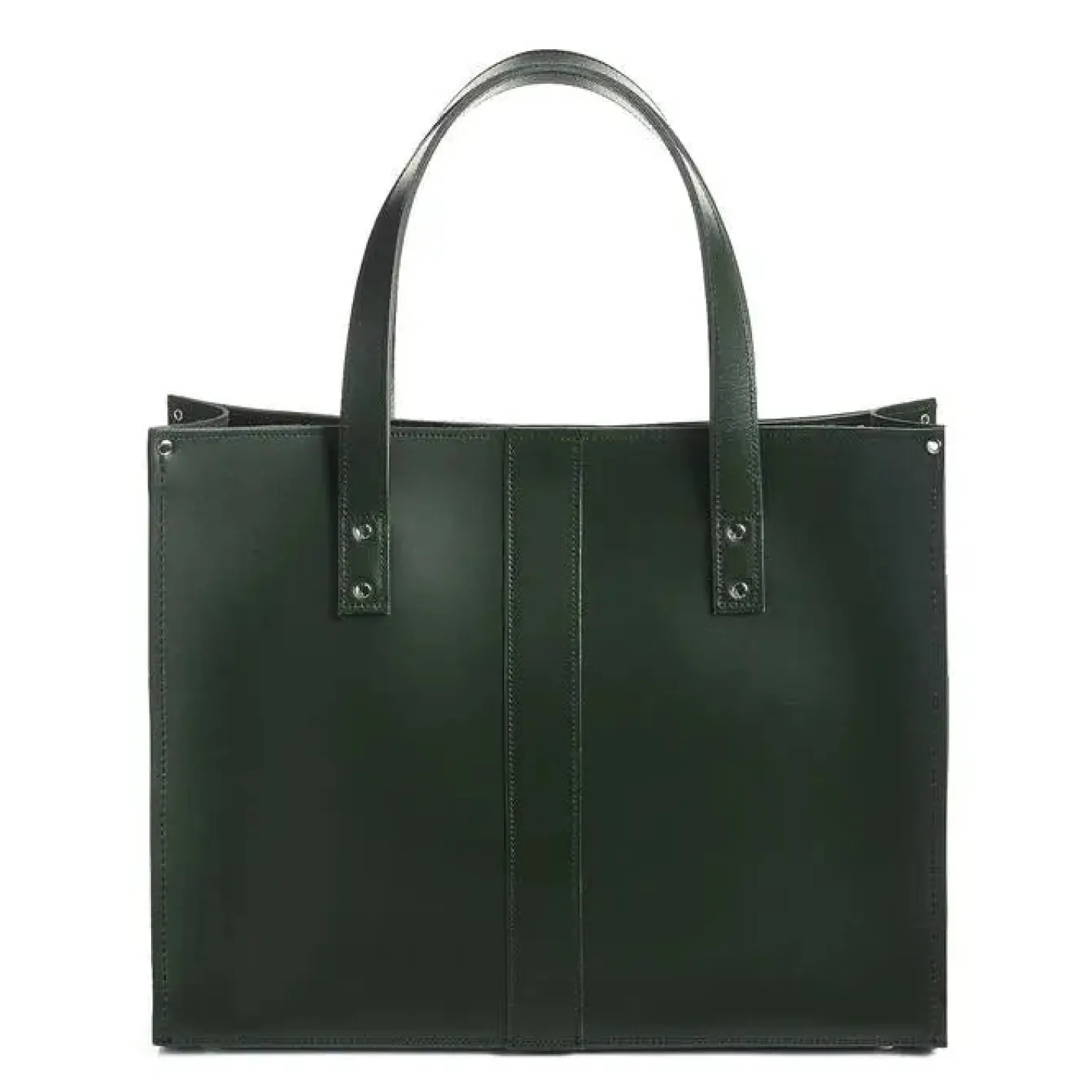 Zatchels Handmade Leather Shopper - Ivy Green