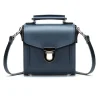 Zatchels Handmade Leather Sugarcube Navy Small Handbag
