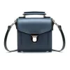 Zatchels Handmade Leather Sugarcube Plus Handbag - Navy