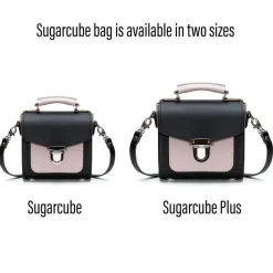 Zatchels Handmade Leather Sugarcube Rose Truffle Small Handbag