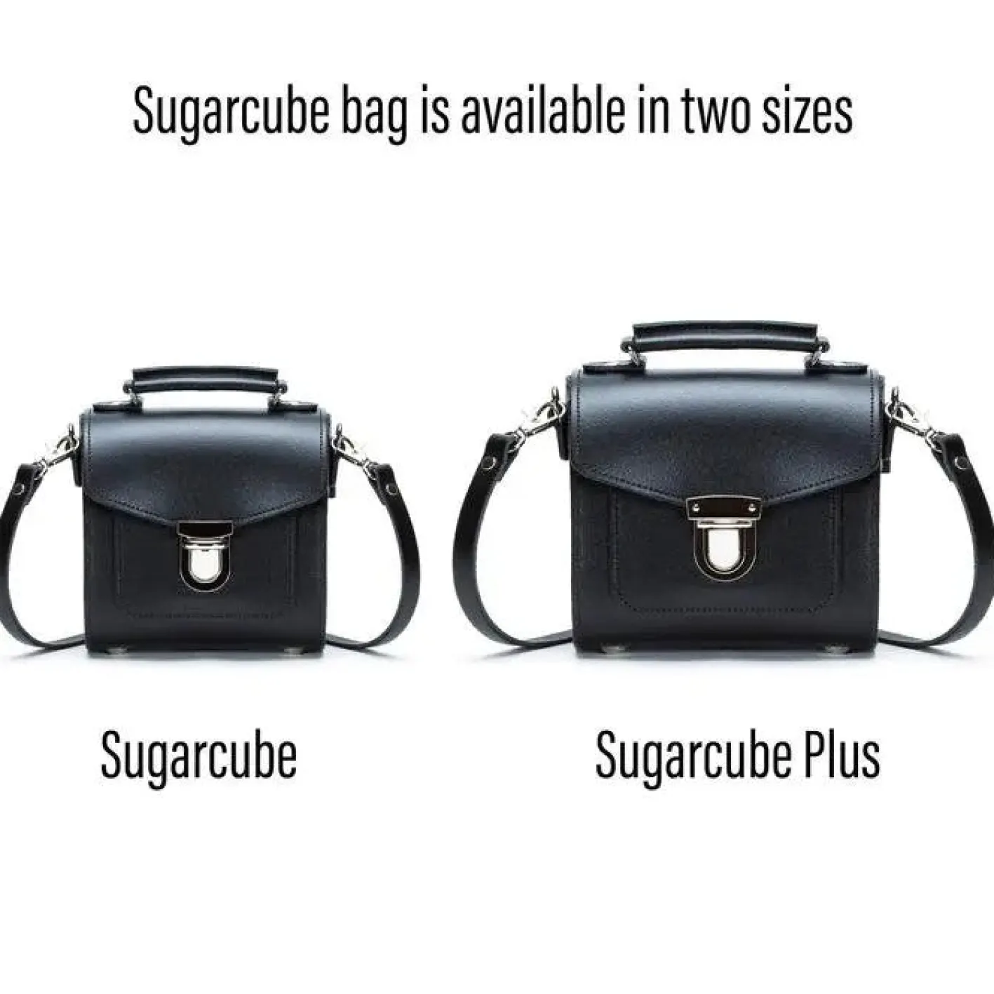 Zatchels Handmade Leather Sugarcube Black Small Handbag