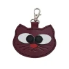Zatchels Oxblood Colorful Cat Leather Bag Charm